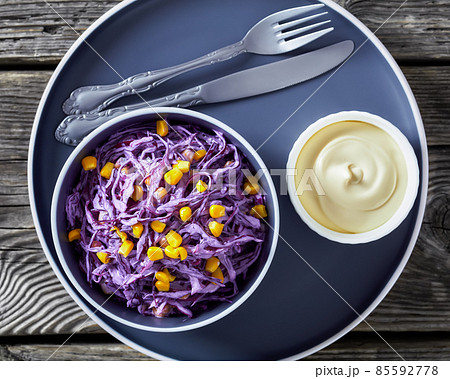 red cabbage corn salad with mayonnaise dressing red cabbage corn salad with mayonnaise dressing 85592778