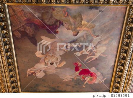 Reception rooms of the city hall, Paris, France 85593591