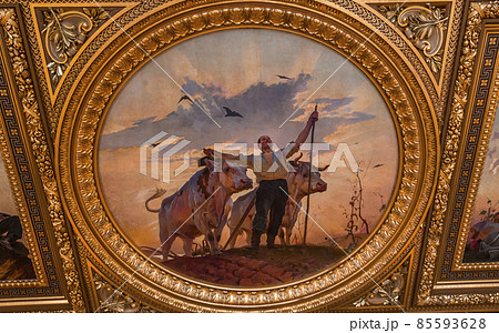 Reception rooms of the city hall, Paris, France 85593628