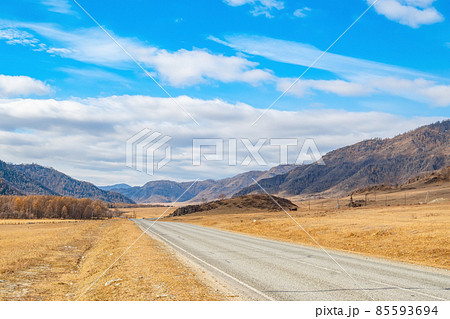 sunny autumn landscape of the mountains of the Altai Territory of Russia sunny autumn landscape of the mountains of the Altai Territory of Russia 85593694