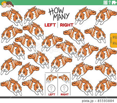 counting left and right pictures of cartoon rabbit animal counting left and right pictures of cartoon rabbit animal 85593884