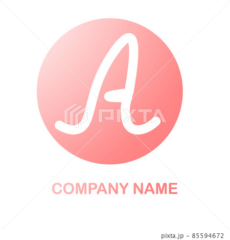 Letter A logo design. Geometric monochrome symbol. Business alphabet logotype. Monogram vector illustration in pink color. Creative line for company branding 85594672