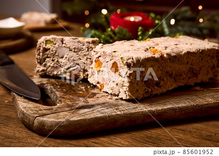 Baked terrine pate. Meat pie Baked terrine pate. Meat pie 85601952