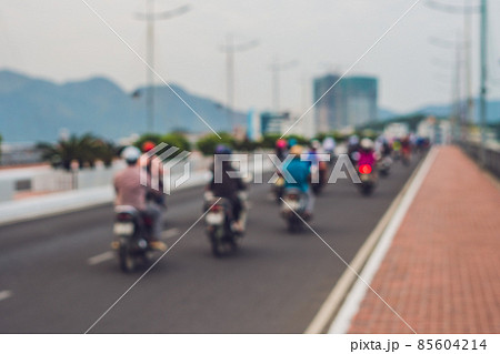Blurred picture of motorcycles on the road Blurred picture of motorcycles on the road 85604214