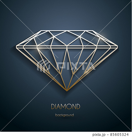 Diamond shaped golden sign 85605324