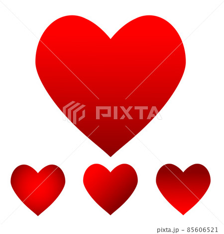 Set of Gradient Big Red Heart Round Valenentine's day Vector Set of Gradient Big Red Heart Round Valenentine's day Vector 85606521