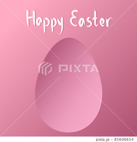 Happy Easter pink greeting crd with colored egg, stock vector illustration Happy Easter pink greeting crd with colored egg, stock vector illustration 85606654