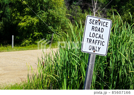 A Service Road Local Traffic Only sign 85607166