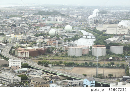新潟市内の産業風景 【新潟県新潟市】 新潟市内の産業風景 【新潟県新潟市】 85607232