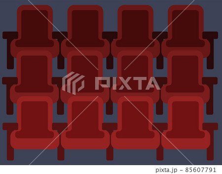 映画館の赤い座席のイラストのイラスト素材