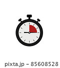 Timer, clock, stopwatch for fast delivery service isolated. 85608528