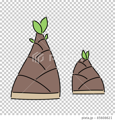 Illustration of pop and cute bamboo shoots Illustration of pop and cute bamboo shoots 85608621