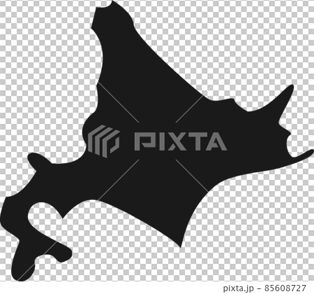 日本の北海道のシンプルなシルエットイラスト 日本の北海道のシンプルなシルエットイラスト 85608727