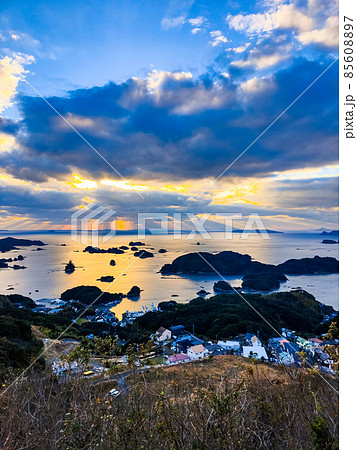 石岳展望台の夕景 石岳展望台の夕景 85608897