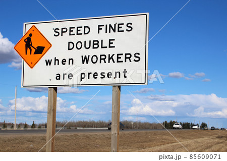 Speed fines double sign along highway Speed fines double sign along highway 85609071