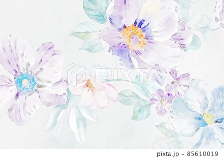 Elegant watercolor rose peony flower illustration 85610019