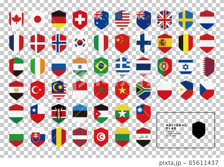 ベストカントリー 国旗アイコンのセット ベクターイラスト 85611437