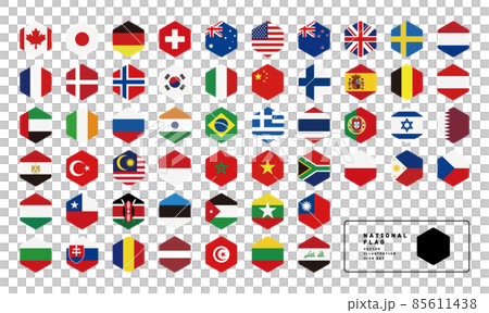 ベストカントリー 国旗アイコンのセット ベクターイラスト ベストカントリー 国旗アイコンのセット ベクターイラスト 85611438