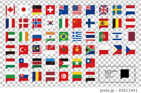 ベストカントリー 国旗アイコンのセット ベクターイラスト 85611441