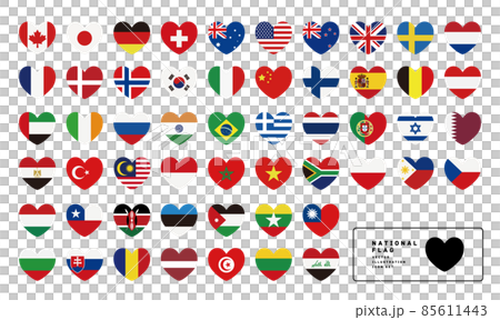 ベストカントリー 国旗アイコンのセット ベクターイラスト 85611443