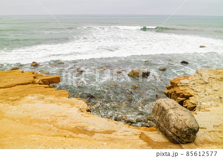 Overcast view of the nature landscape of Cabrillo National Monument 85612577