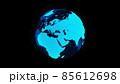 3D Digital orbital earth in cyberspace showing concept of network technology 85612698