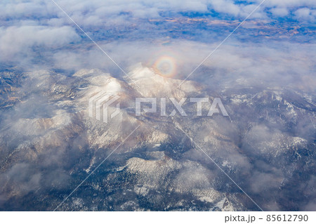 Aerial view of some snowy mountain 85612790