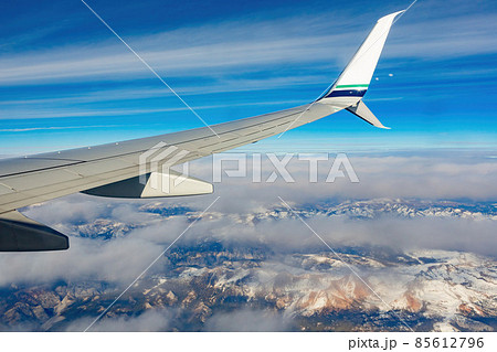 Aerial view of some snowy mountain 85612796