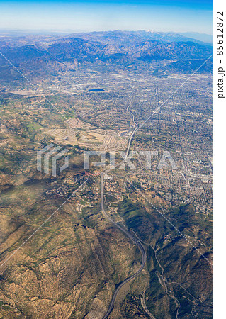 Aerial view of the Los Angeles county area 85612872