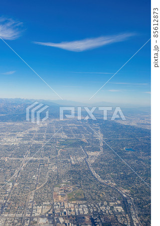Aerial view of the Los Angeles county area 85612873