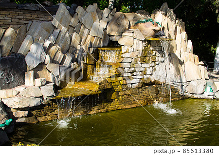 Beautiful decorative garden stone waterfall pond 85613380