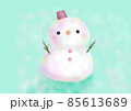 優しい虹色雪だるまのイラスト 85613689