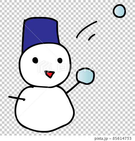 snowman snowball fight clipart