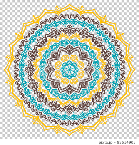 Mandala art (line / flower) 85614903