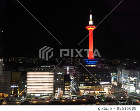 京都タワー 開業57周年 レッドライトアップ 京都タワー 開業57周年 レッドライトアップ 85615089