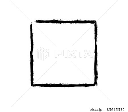Ink square frame. Grunge empty black box. Rectangle border. Rubber stamp imprint. Vector illustration isolated on white background Ink square frame. Grunge empty black box. Rectangle border. Rubber stamp imprint. Vector illustration isolated on white background 85615532
