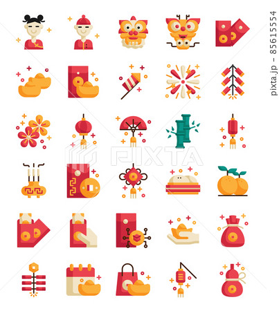 chinese new year flat icon chinese new year flat icon 85615554