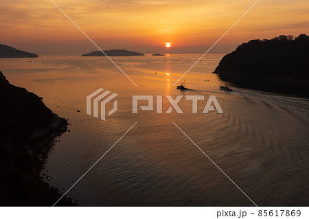 岡山県備前市の頭島の美しい海の風景 85617869