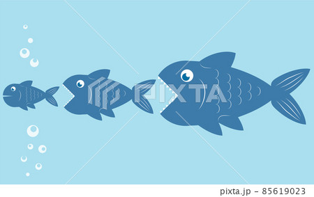 big fish eat little fish, food chain design, stock vector illustration big fish eat little fish, food chain design, stock vector illustration 85619023