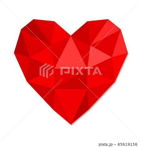Red heart symbol love from crumpled paper, stock vector illustration Red heart symbol love from crumpled paper, stock vector illustration 85619156