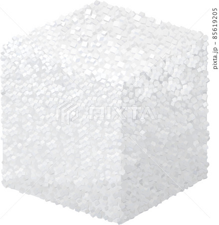 Vector realistic 3d sugar cube isolated on white Vector realistic 3d sugar cube isolated on white 85619205