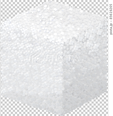 Vector realistic 3d sugar cube isolated on white Vector realistic 3d sugar cube isolated on white 85619205