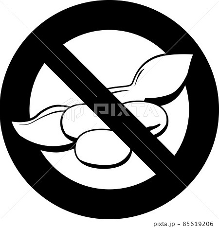 Soy free black monochrome symbol isolated icon 85619206