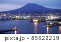 富士市の街並み＜18＞（ドラゴンタワーから見る夕暮れの富士の街並みと富士山） 85622219