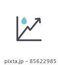 Water growing line icon. Arrow, drop, water. Stock Vector illustration isolated on white background. 85622985