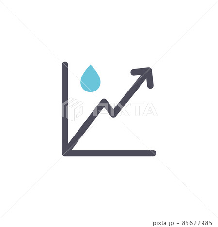 Water growing line icon. Arrow, drop, water. Stock Vector illustration isolated on white background. Water growing line icon. Arrow, drop, water. Stock Vector illustration isolated on white background. 85622985