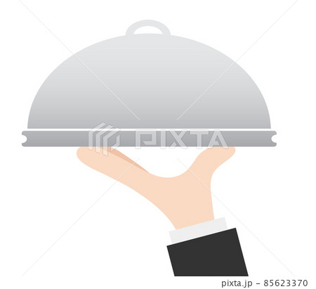 waiter tray with hand, stock vector waiter tray with hand, stock vector 85623370