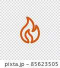 Fire line vector icon. Stock Vector illustration isolated on pattern background. 85623505