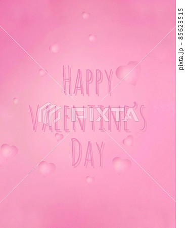 pink heart background pattern with happy valentines day text 85623515