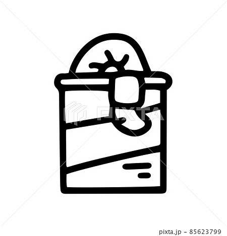 earthworm bait in tin line vector doodle simple icon earthworm bait in tin line vector doodle simple icon 85623799